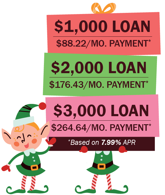 Payment examples for the holiday loan